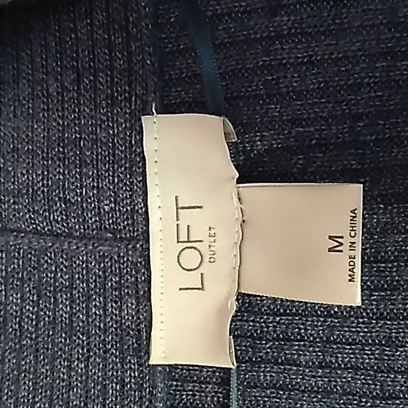 Loft Open Front Blue Sweater - Picture 3 of 4